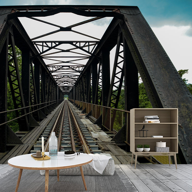 Space Extension Wall Mural Wallpaper Mildew Resistant Wall Covering for Home