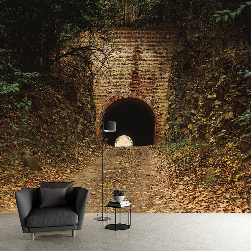 Space Extension Mural Wallpaper Mildew Resistant Wall Covering for Room