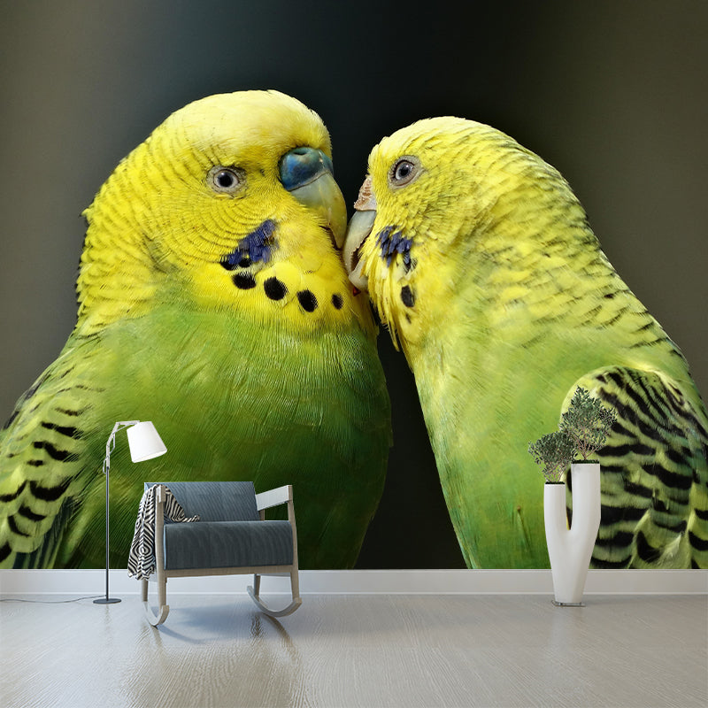 Lovely Parrot Wall Mural Wallpaper Mildew Resistant Wall Covering for Decoration