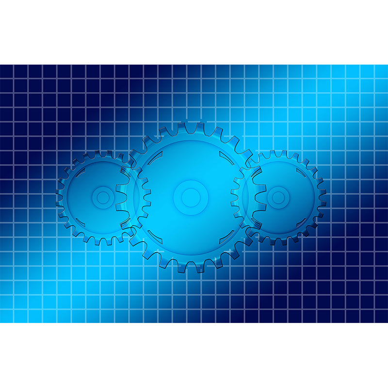 Industrial Gear Mural Wallpaper Mildew Resistant Wall Covering for Wall Decor