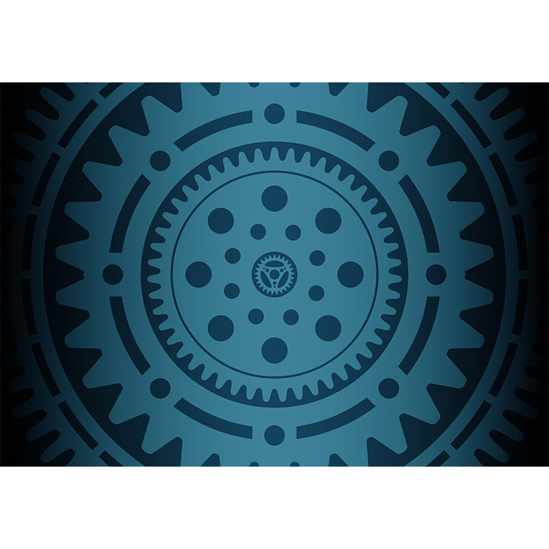 Industrial Gear Mural Wallpaper Mildew Resistant Wall Covering for Decoration