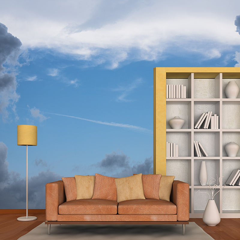 Customized Sky Mural Wall Covering Decorative Mildew Resistant for Living Room
