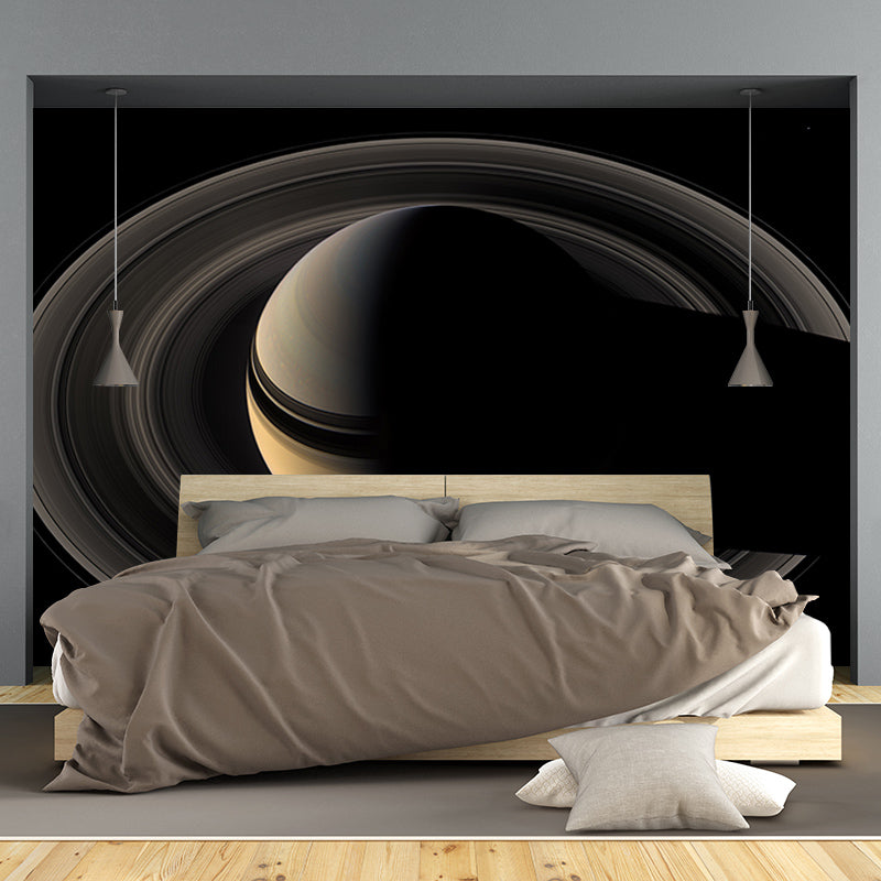Dark Outer Space Mural Wallpaper Personalized Size Wall Covering for Bedroom