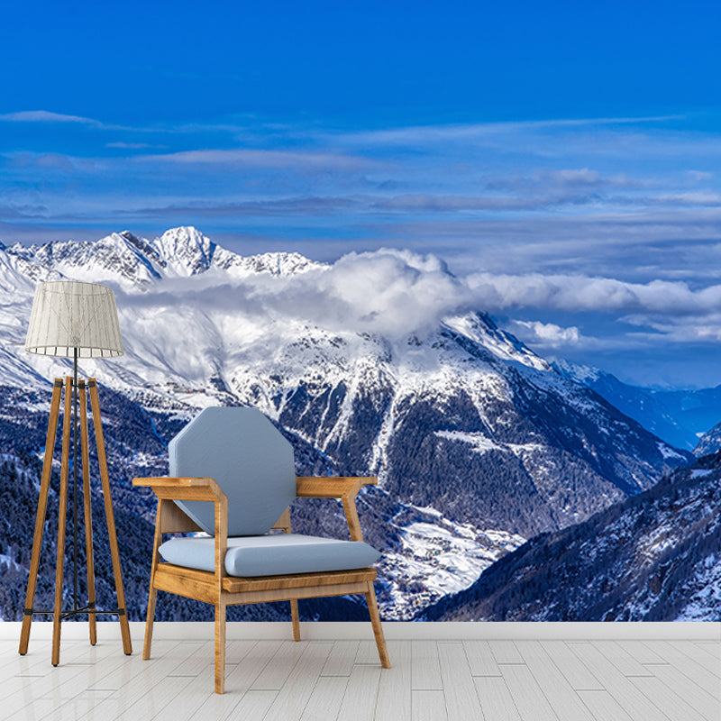 Alpine Wall Mural Stain Resistant Living Room Wall Decor, Made to Measure