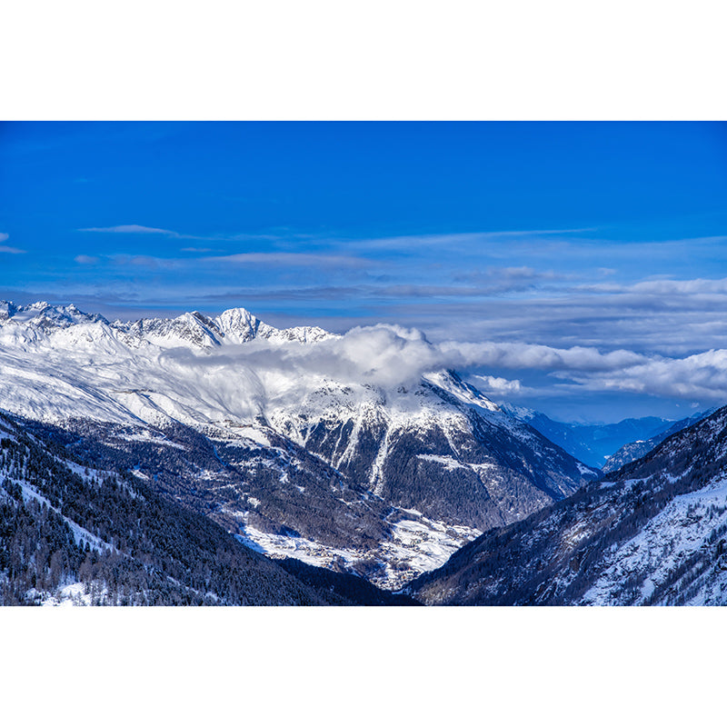 Alpine Wall Mural Stain Resistant Living Room Wall Decor, Made to Measure