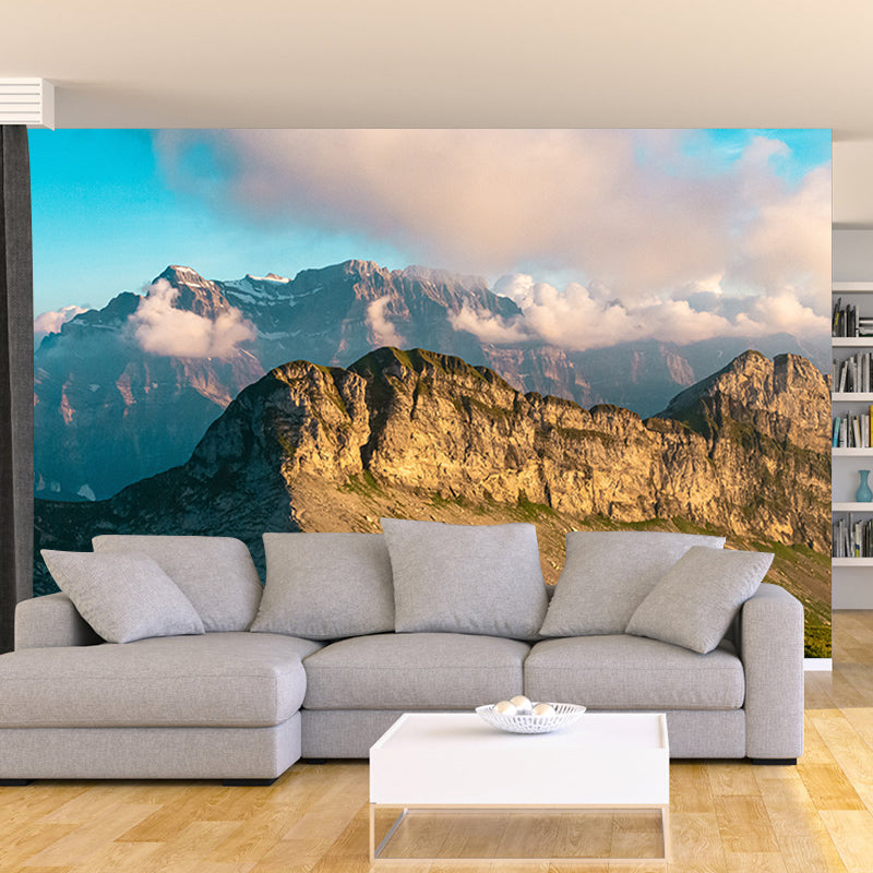 Alpine Photo Mural Stain-Resistant Wall Decor for Guest Room, Personalized Size