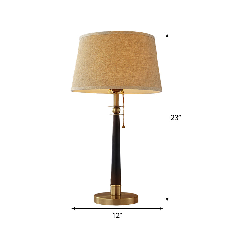 Conische taaklamp Moderne stof 1 kop Valas leeslicht met trekketting, 12 "/16" breed