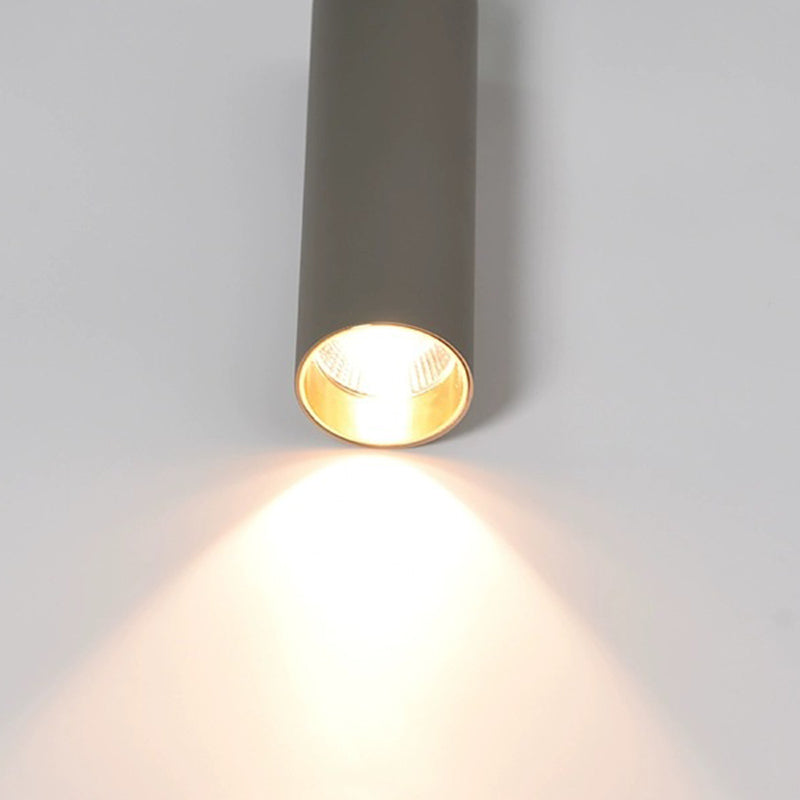 Forma cilindrica LED Lampada da Soffitto Moderna Alluminio 1 Luce Flush Mount per Shop