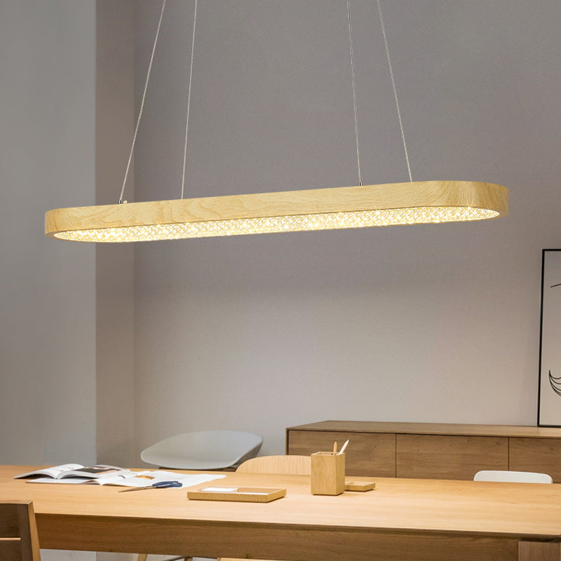 1 Light Oval Island Lights Contemporary Metal Island Pendants for Kitchen