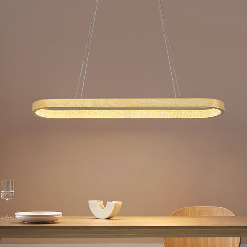 1 Light Oval Island Lights Contemporary Metal Island Pendants for Kitchen