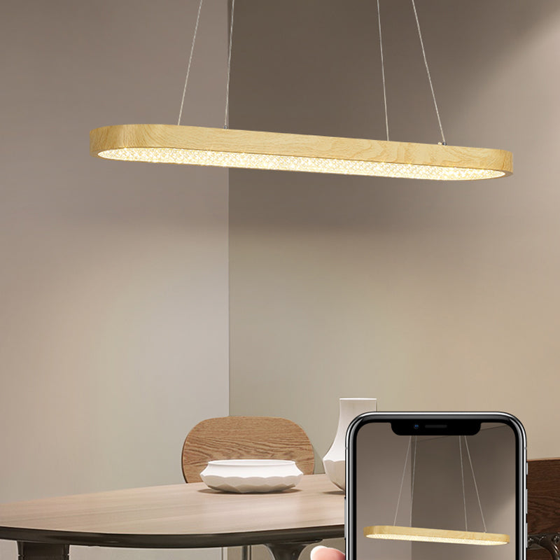 1 Light Oval Island Lights Contemporary Metal Island Pendants for Kitchen