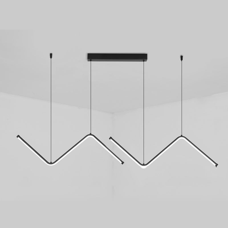 2 Light Linear Island Lights Contemporary Metal Island Lighting Ideas