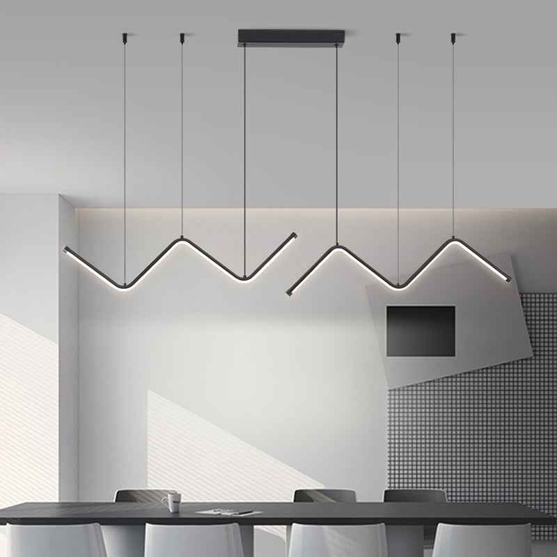 2 Light Linear Island Lights Contemporary Metal Island Lighting Ideas