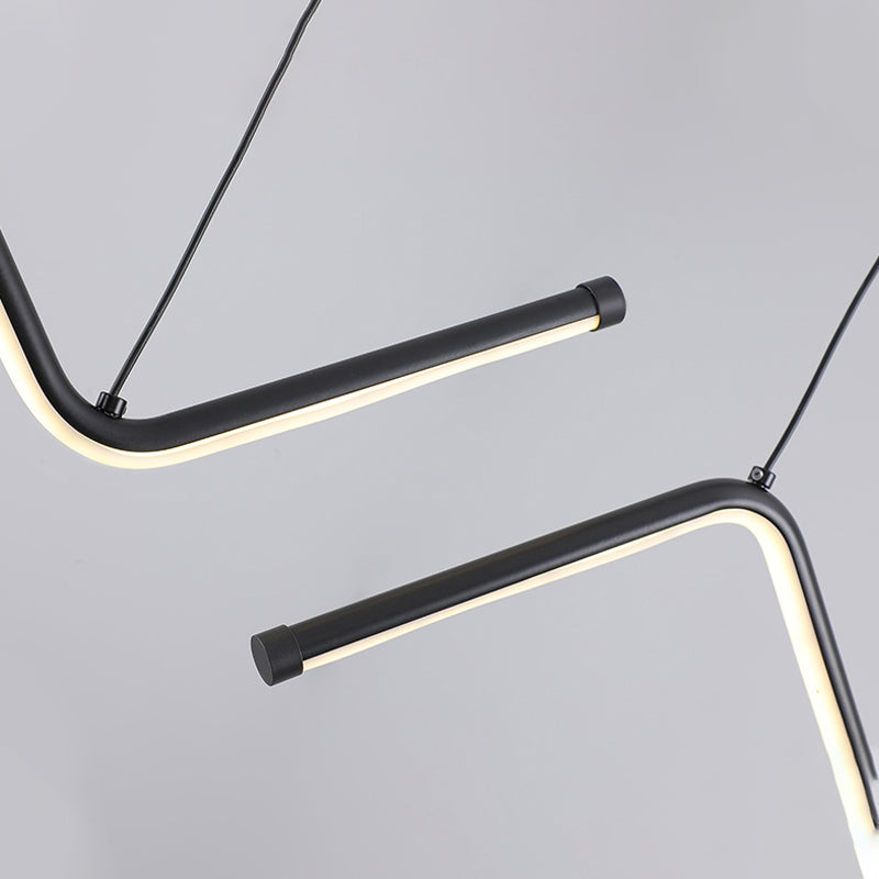 2 Light Linear Island Lights Contemporary Metal Island Lighting Ideas