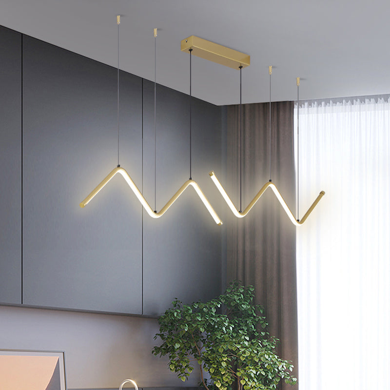 2 Light Linear Island Lights Contemporary Metal Island Lighting Ideas