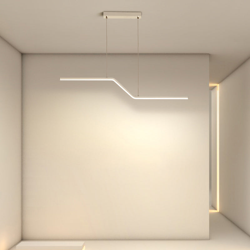 1 Light Linear Island Lights Contemporary Metal Island Éclairage Idées de cuisine