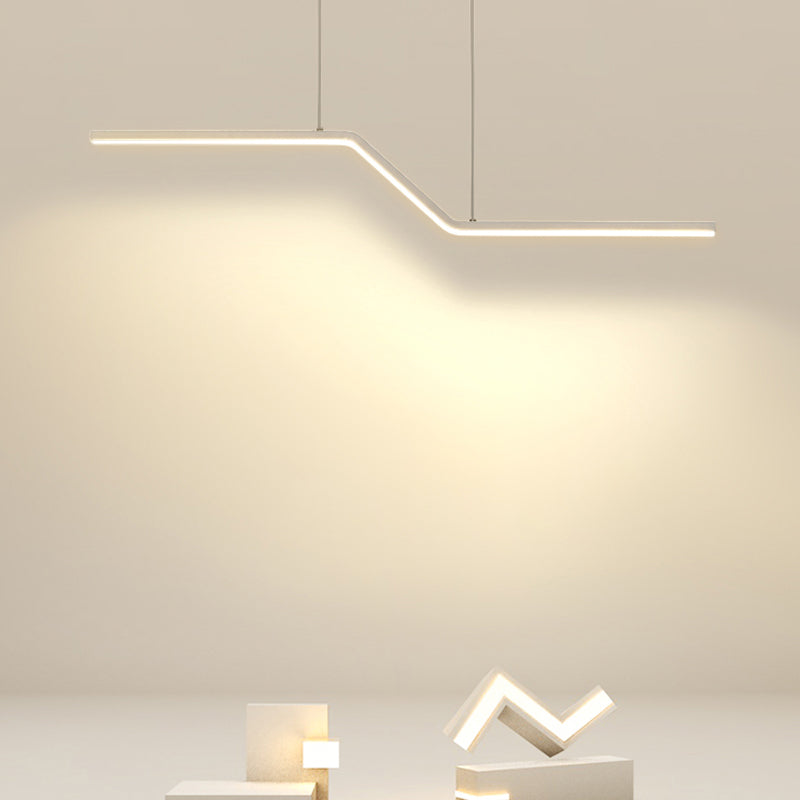 1 Light Linear Island Lights Contemporary Metal Island Éclairage Idées de cuisine