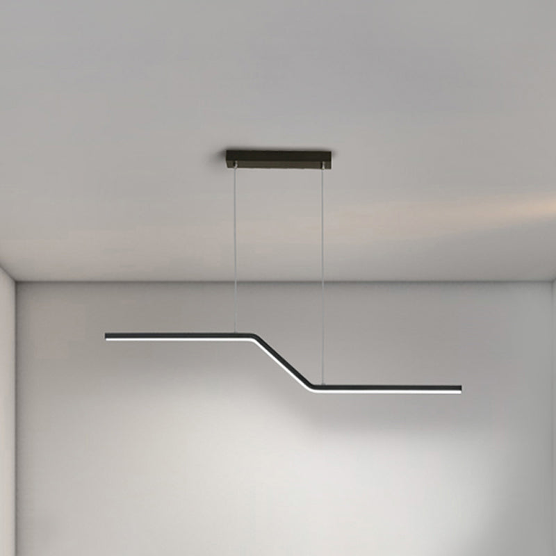 1 Light Linear Island Lights Contemporary Metal Island Éclairage Idées de cuisine