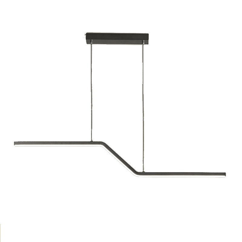 1 Light Linear Island Lights Contemporary Metal Island Éclairage Idées de cuisine