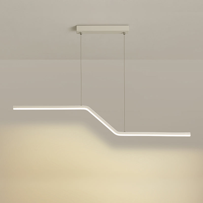 1 Light Linear Island Lights Contemporary Metal Island Éclairage Idées de cuisine