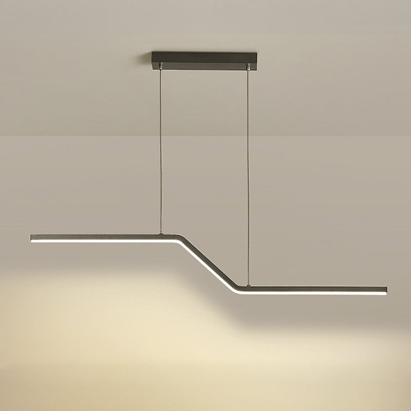 1 Light Linear Island Lights Contemporary Metal Island Éclairage Idées de cuisine