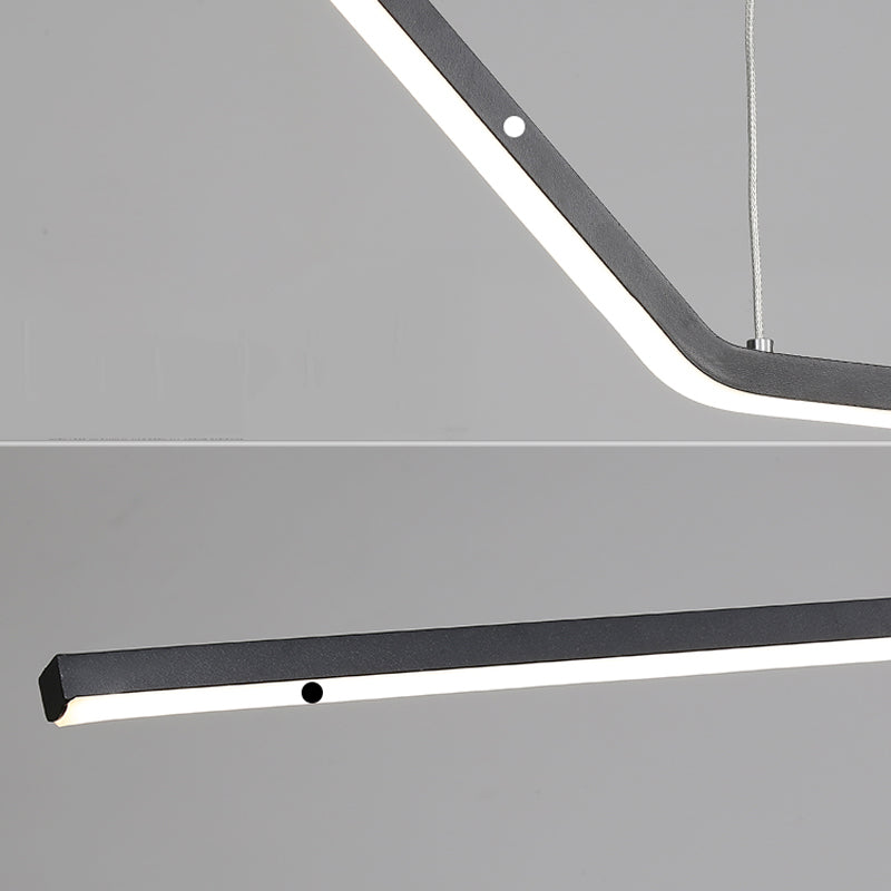 1 Light Linear Island Lights Contemporary Metal Island Éclairage Idées de cuisine