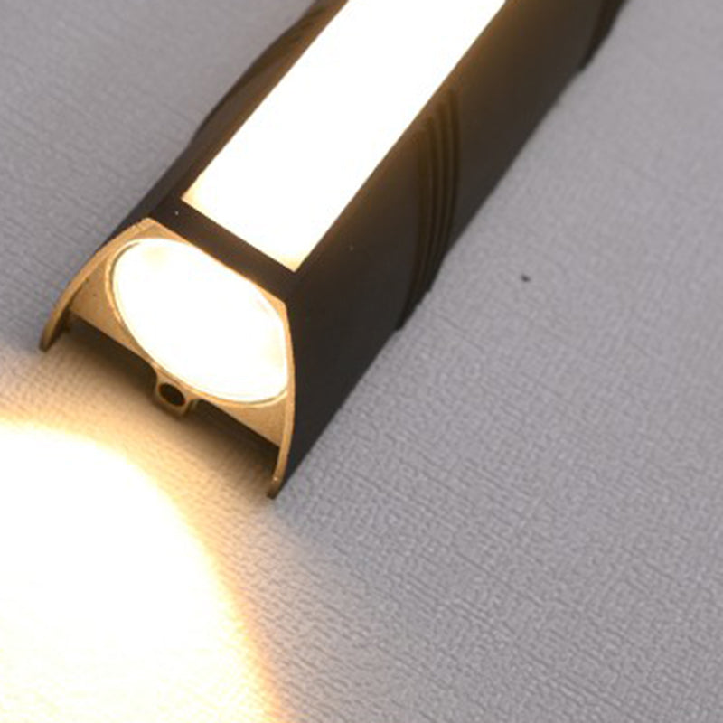 Modern Style Rectangular LED Wall Lamps Metal 3-Light Wall Lighting Ideas