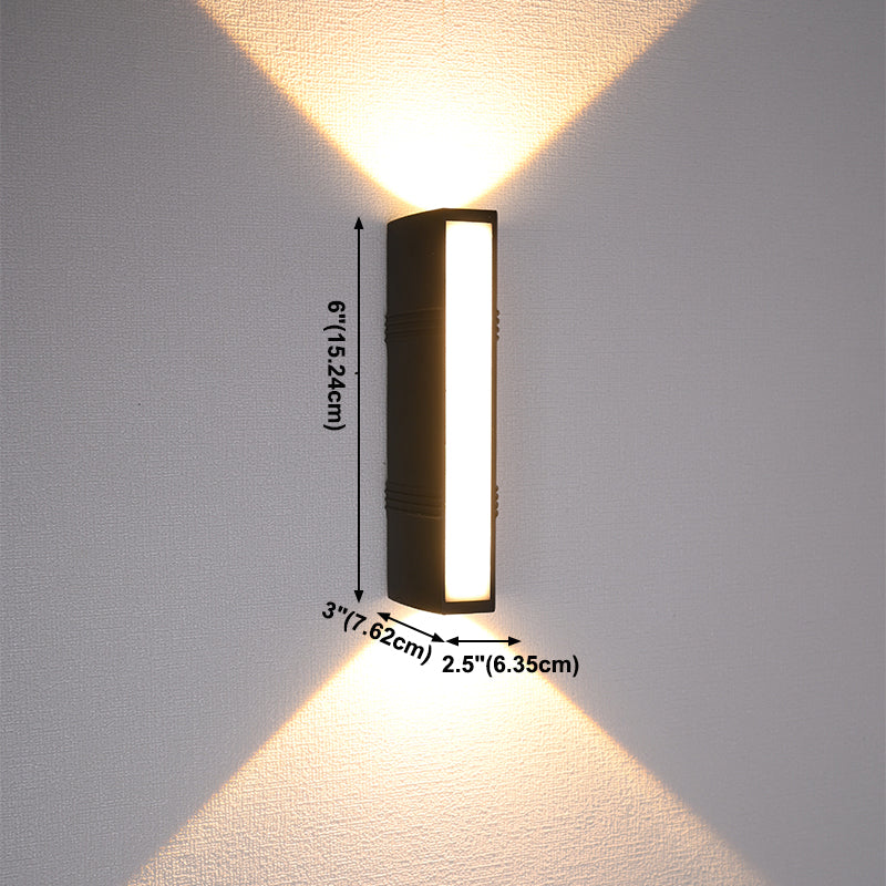 Modern Style Rectangular LED Wall Lamps Metal 3-Light Wall Lighting Ideas
