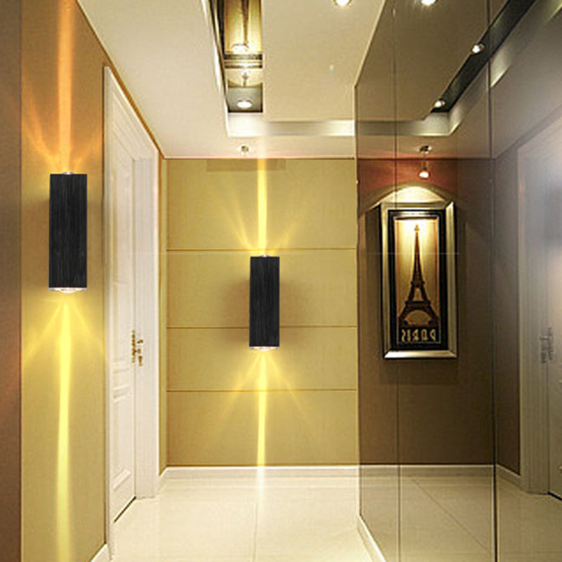 Modern Style Rectangular LED Wall Lamps Metal 2-Light Wall Lighting Ideas
