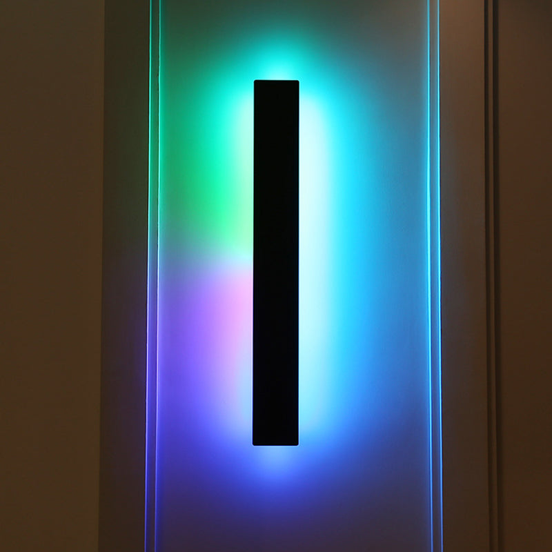 Modern Style Rectangular LED Wall Lamps Metal 1-Light Wall Lighting Ideas