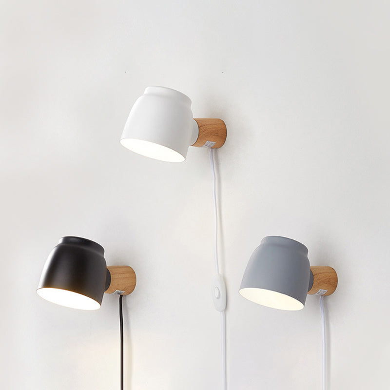 Metallschüssel Lesen Wandbeleuchtung moderner Stil 1 Leicht Wandmontageleuchte