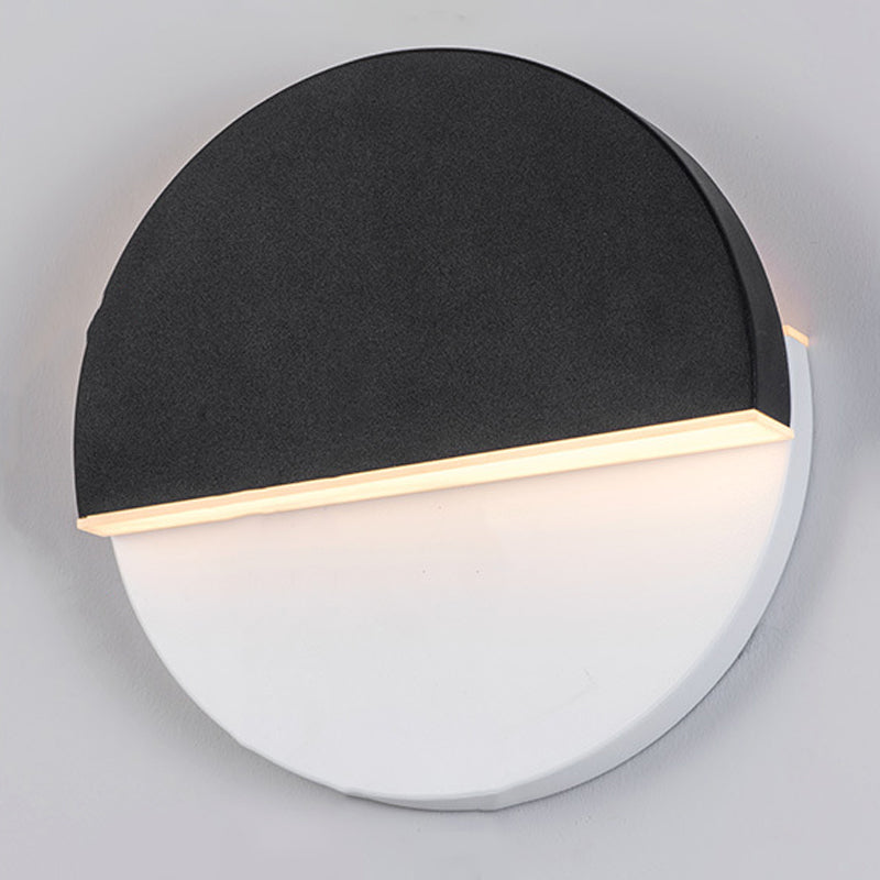Iluminación de pared de sombra redonda de metal lámpara de pared de luz simple moderna