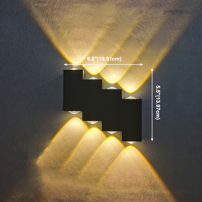 Multi-Light Fold Wall Sconce Lights Contemporary Style Metal Wall Washer Sconce