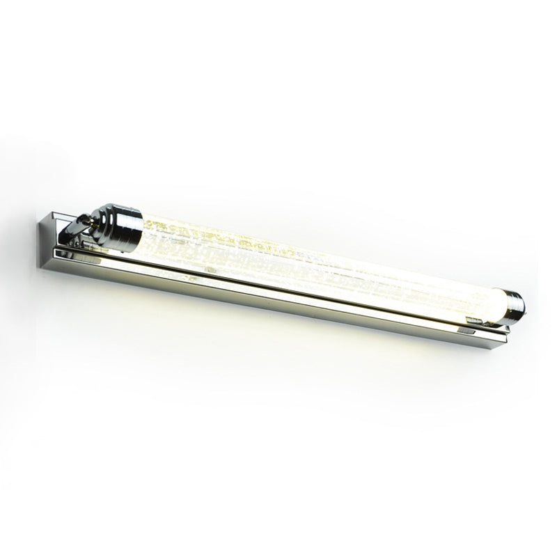 Sombra lineal de 1 luces mate de pared moderno espejo de cristal espejo de la pared lámpara de montaje en plata