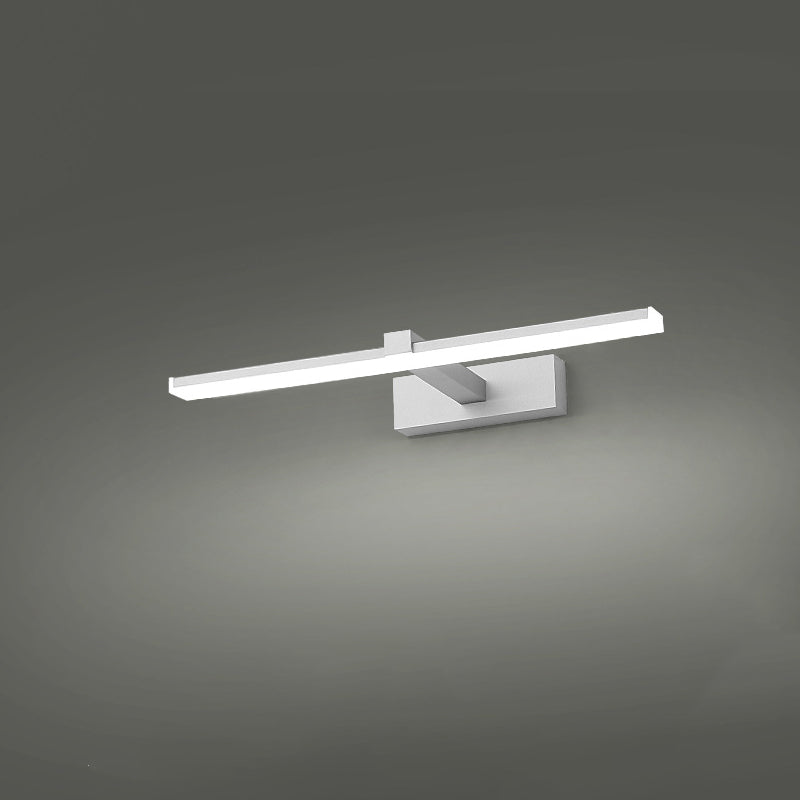 Iluminación de pared de sombra lineal de metal estilo moderno de 1 luces de montura de pared de espejo de 1 luces
