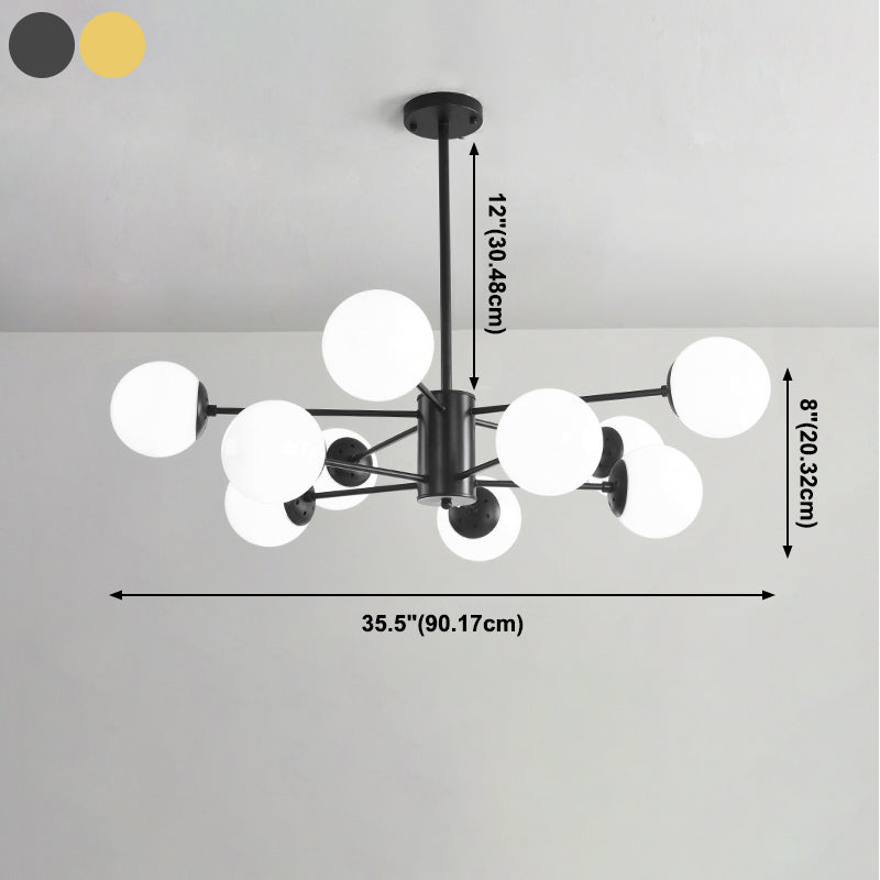 Contemporary Style Spherical Shape Chandelier Lights Glass Chandelier Lighting