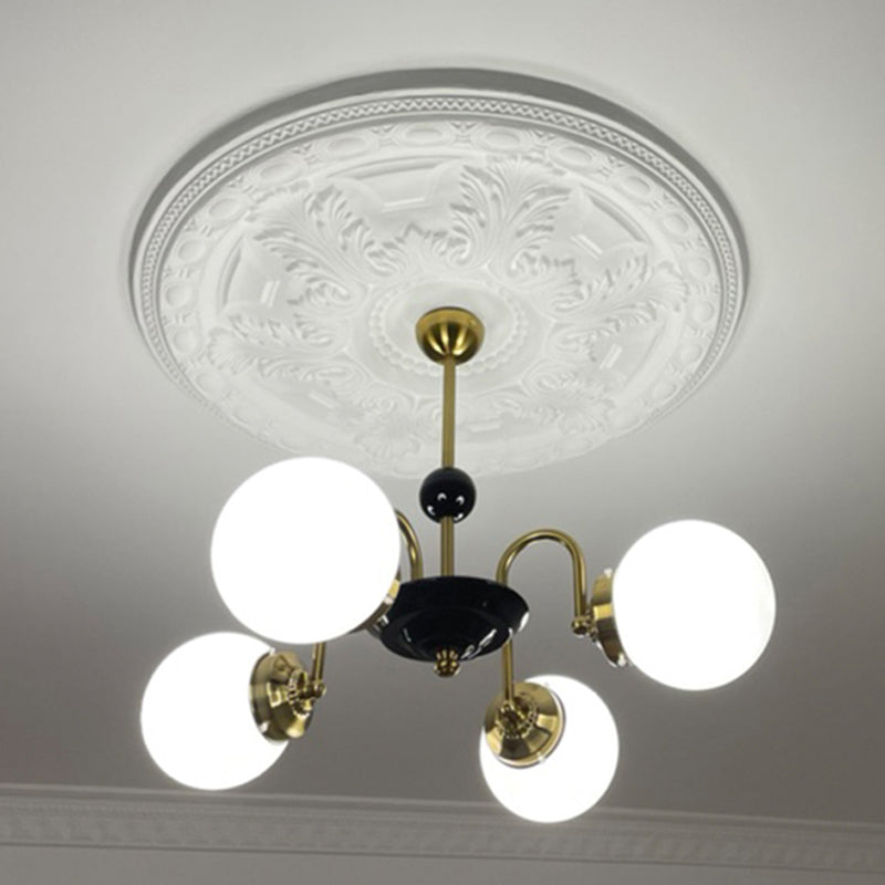 Contemporary Style Spherical Shape Chandelier Lights Glass Chandelier Lighting in Silver