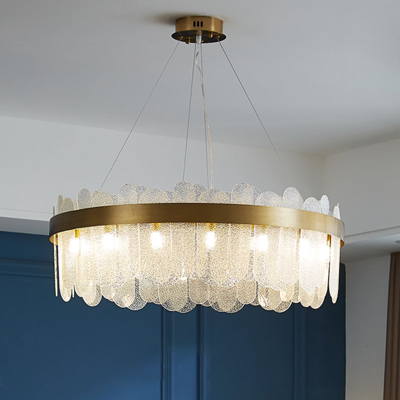 Moderno lampadario geometrico di vetro a sospensione creativo per soggiorno per soggiorno