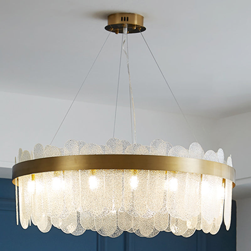 Moderno lampadario geometrico di vetro a sospensione creativo per soggiorno per soggiorno