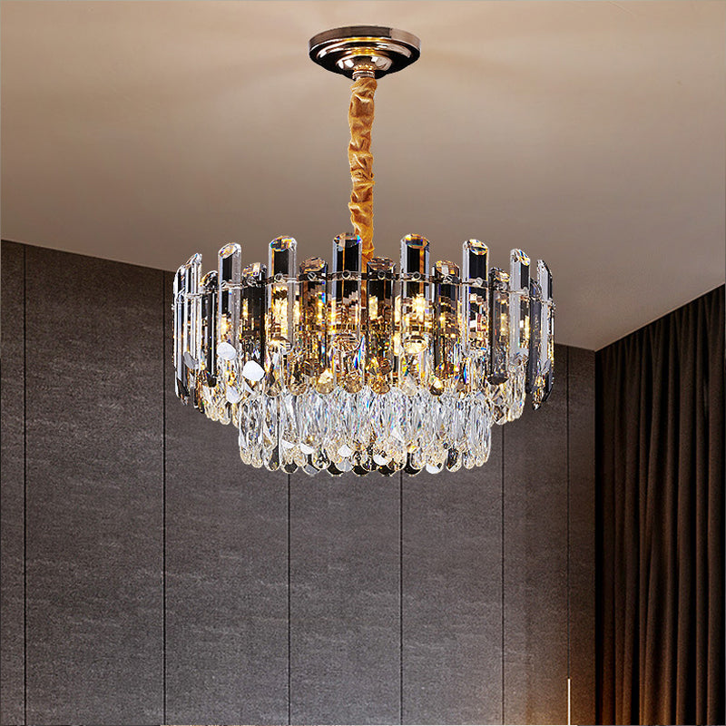 Eigentijdse stijl geometrie vorm kroonluchter lichten kristallen hangende lichten