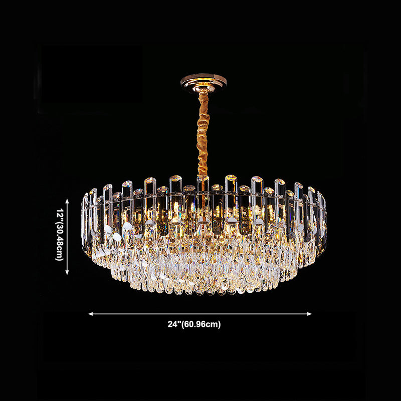 Eigentijdse stijl geometrie vorm kroonluchter lichten kristallen hangende lichten