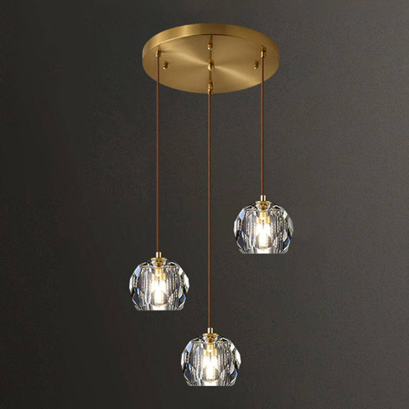 Crystal Globe Hanging Lampe in Modern Artistic Style Pendant Pendant Light for Dining Room