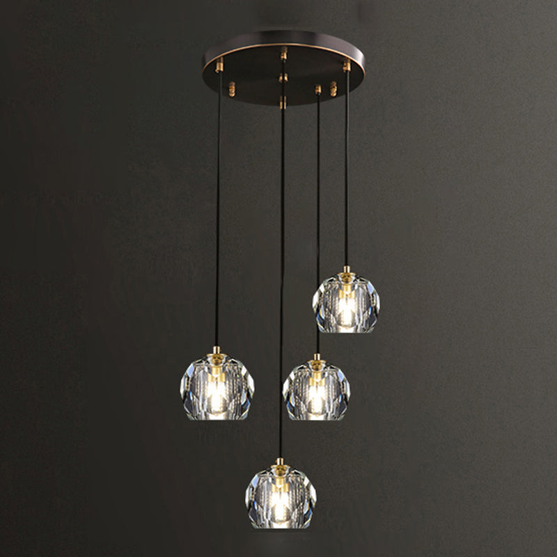 Crystal Globe Hanging Lampe in Modern Artistic Style Pendant Pendant Light for Dining Room