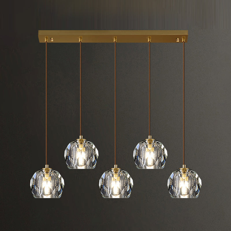 Crystal Globe Hanging Lampe in Modern Artistic Style Pendant Pendant Light for Dining Room