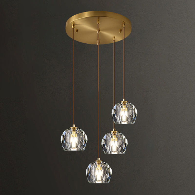 Crystal Globe Hanging Lampe in Modern Artistic Style Pendant Pendant Light for Dining Room