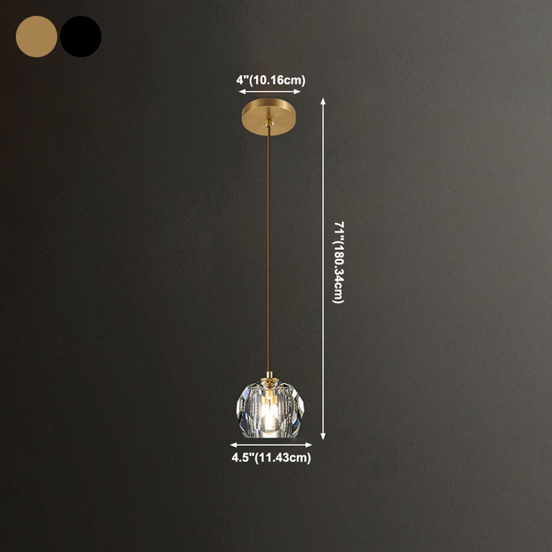 Crystal Globe Hanging Lampe in Modern Artistic Style Pendant Pendant Light for Dining Room