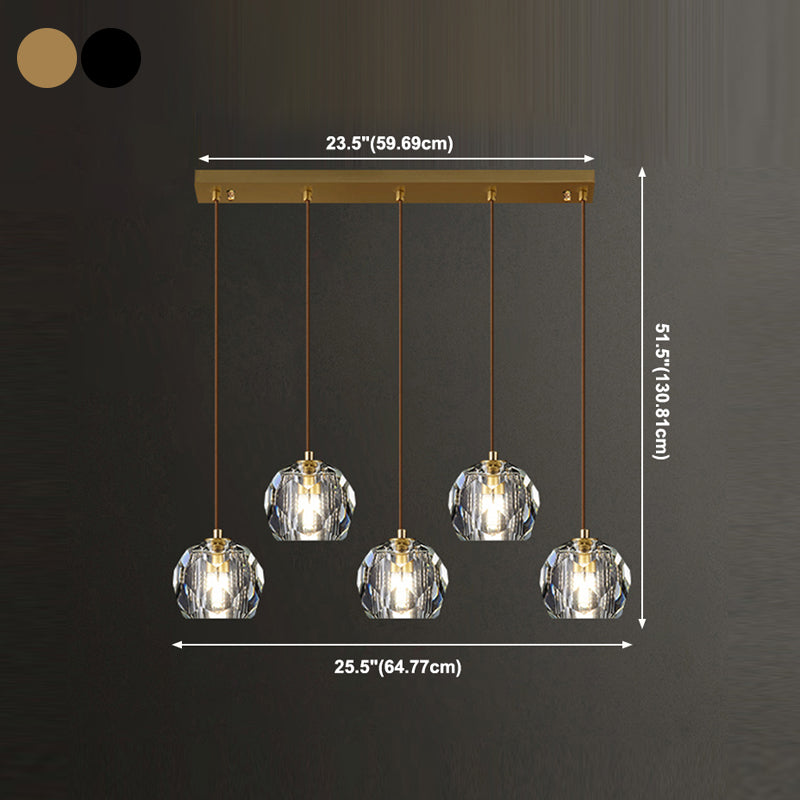 Crystal Globe Hanging Lampe in Modern Artistic Style Pendant Pendant Light for Dining Room