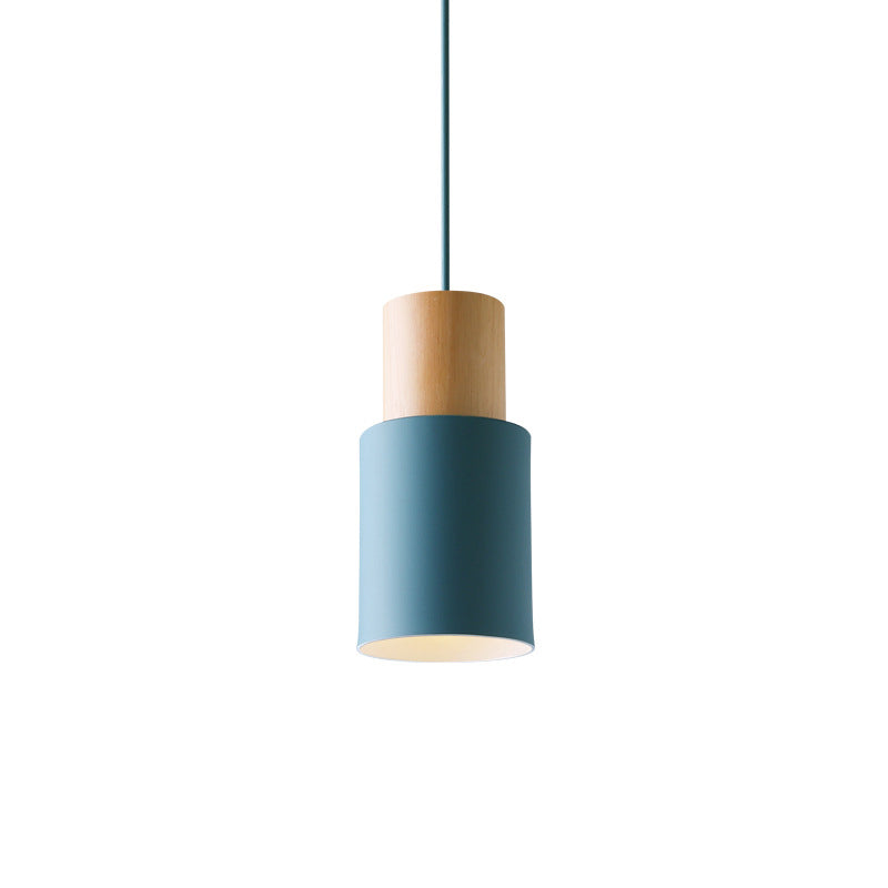 Modern Nordic Macaron Hanging Lamping Alluminio Cilindrico Light Penderant per spazi interni