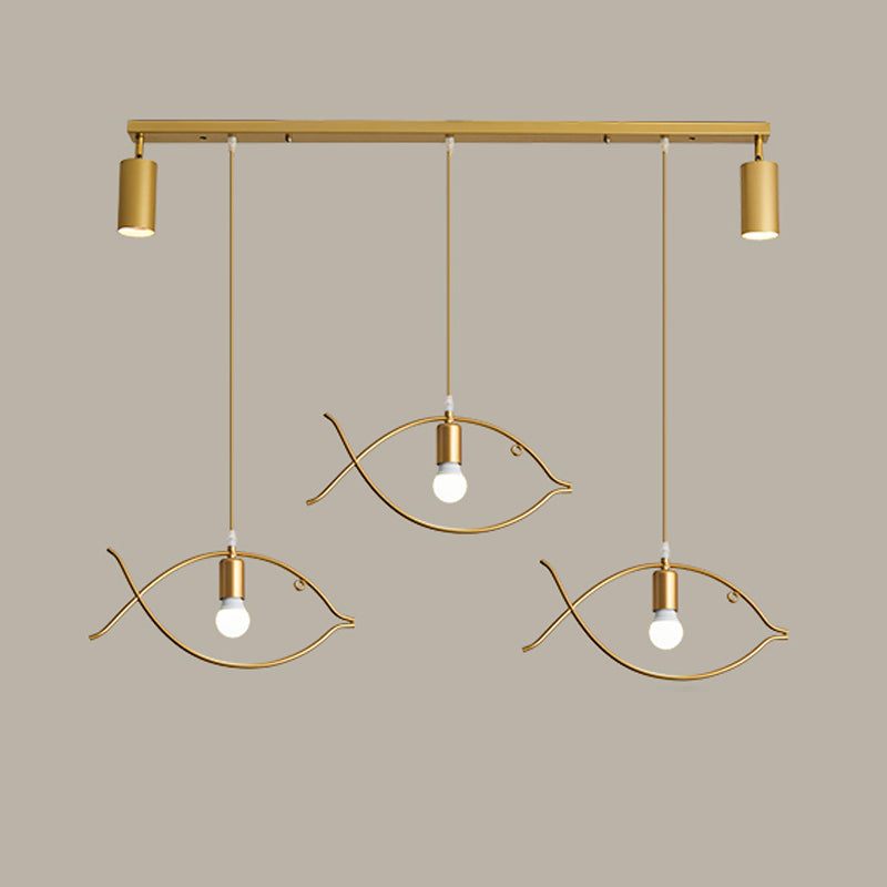 Gold Island Lights Contemporary Metal Island Ideas para cocina