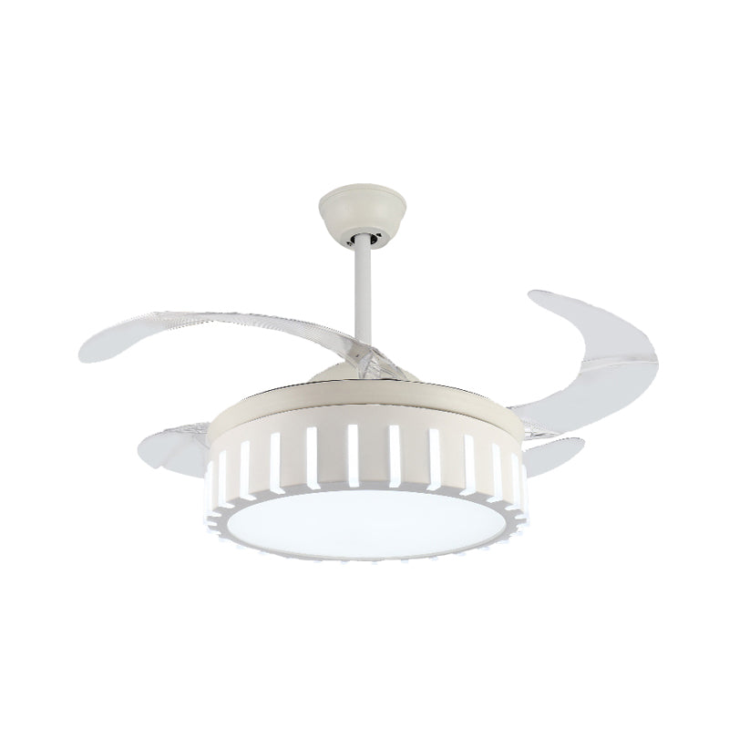 Simple tambour semi-flush lampe à plafond métallière